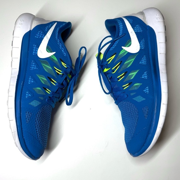 Nike Free 5.0 Men’s Running Shoes Blue Green Sneakers 642198-401 Size- 7 - Picture 8 of 9